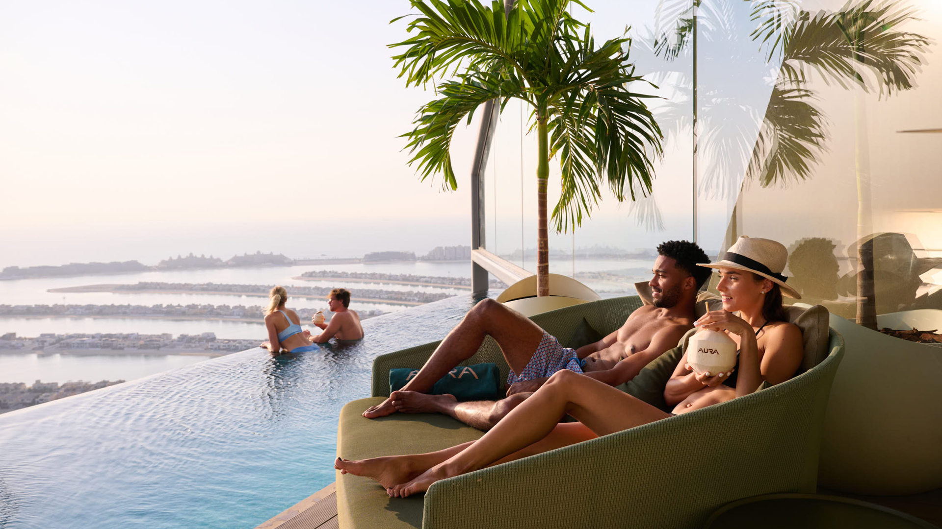 Rise with AURA, Sunrise Pool Experience - Burj View High Table seating 2nd Row, , large